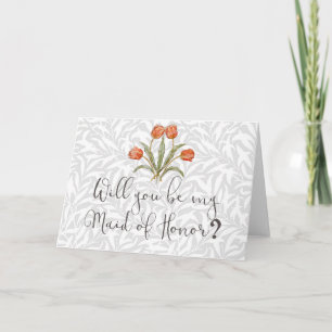 Vintage-Tulpen-Morris-Malerei-Kollektion Einladung