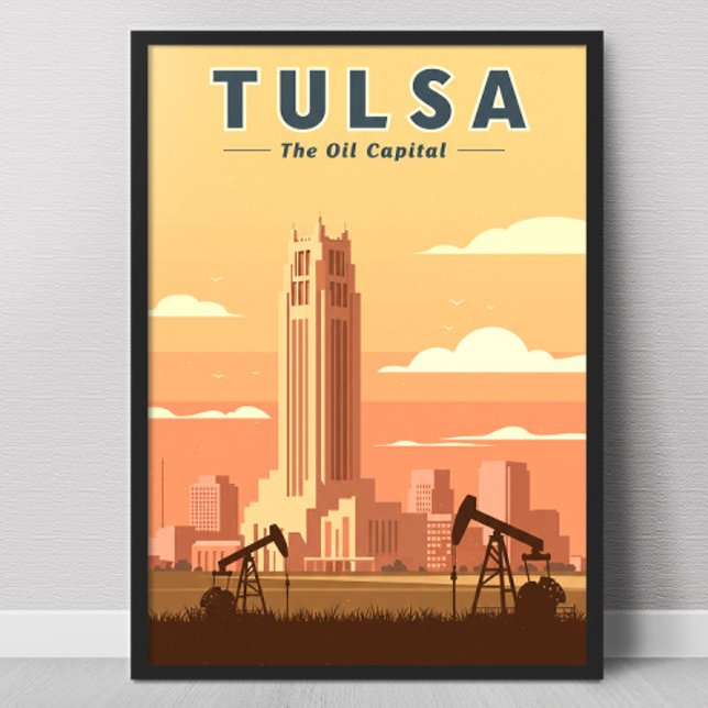 Vintage Tulsa Oklahoma Poster (Von Creator hochgeladen)