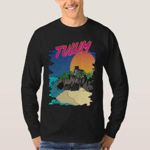 Vintage Tulum Strand Mayan Ruinen Mexiko Urlaub So T-Shirt