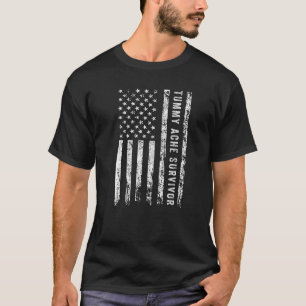 Vintage Tummy Ache Survivor Bauchschmerzen Männer T-Shirt