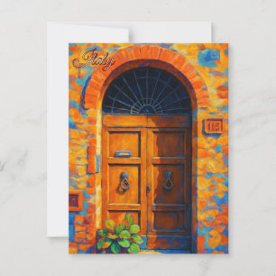 Vintage Tür Toskana Italien Retro Europe Reisen Postkarte