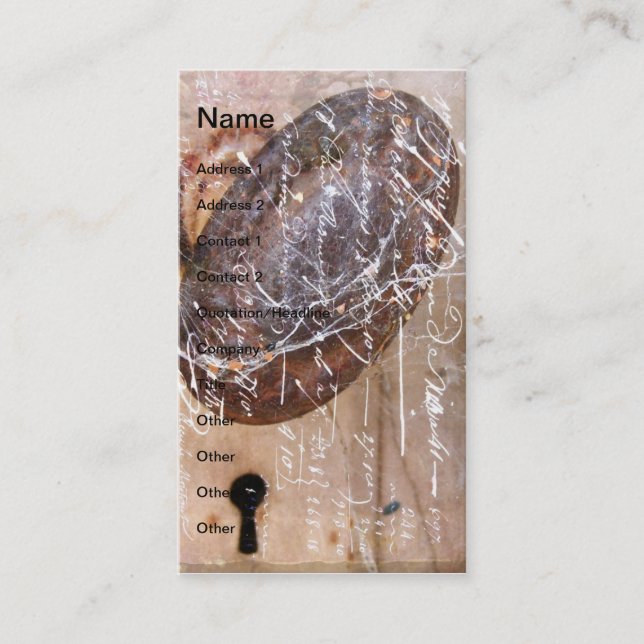 Vintage Tür Visitenkarte (Vorderseite)