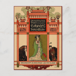 Vintage Turandot Oper Art Nouveau Postkarte