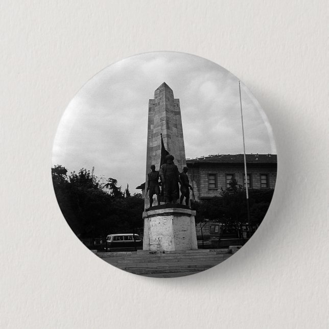 Vintage Türkei Istanbul Barberousse Statue Button (Vorderseite)