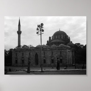 Vintage Türkei Istanbul Beyazit Camii Moschee Poster