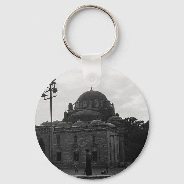 Vintage Türkei Istanbul Beyazit Camii Moschee Schlüsselanhänger (Vorderseite)