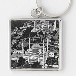 Vintage Türkei Istanbul blaue Moschee Überblick 19 Schlüsselanhänger