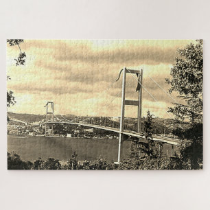 Vintage Türkei Istanbul Bosporus Brücke Puzzle