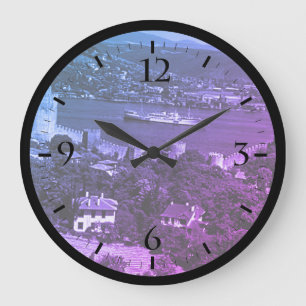 Vintage Türkei Istanbul Bosporus Festung Large C Große Wanduhr