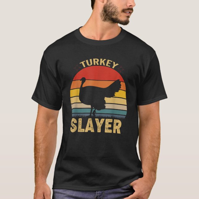 Vintage Türkei Jagd Retro Türkei Schicht T-Shirt (Vorderseite)