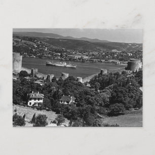 Vintage Turkey Istanbul Bosphorus fortress Postkarte