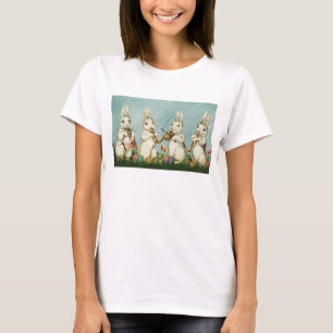 Vintage Türkis Blau Lustiger Osterhase Und Ei   T-Shirt