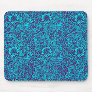 Vintage Türkis dunkel violett Blumenmuster Mousepad