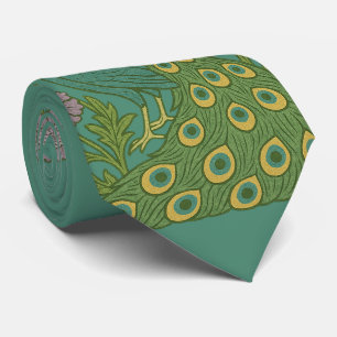 Vintage Türkis Pfau Krawatte