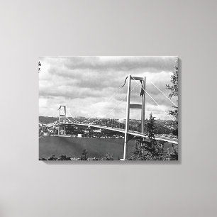 Vintage türkische Brücke Istanbul Bosporus Leinwanddruck