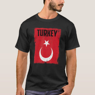 Vintage türkische Flagge Erbe Türkische Wurzeln T-Shirt