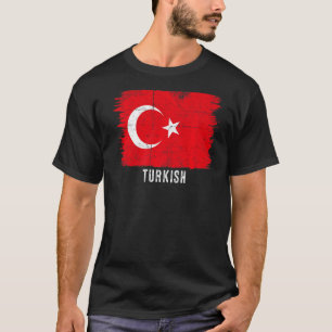 Vintage türkische Flagge Türkisch & stolz auf mein T-Shirt