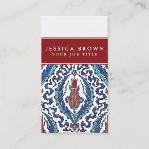 Vintage türkische Tulpe-Geschäfts-Karten-Schablone Visitenkarte