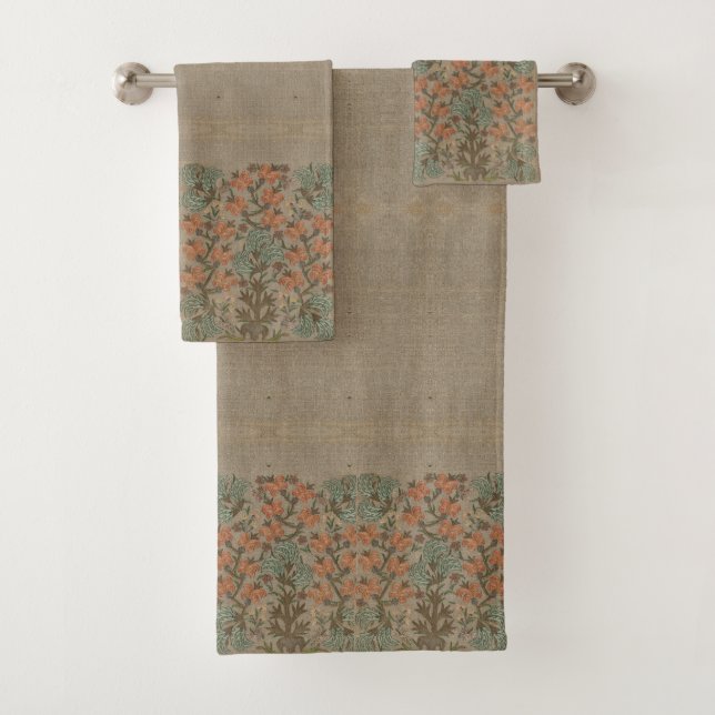 Vintage Turkish Floral Towel Set (Insitu)