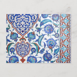 Vintage turkish tiles postkarte