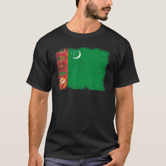 Vintage Turkmenistan Flag Turkmen Independence Day T-Shirt