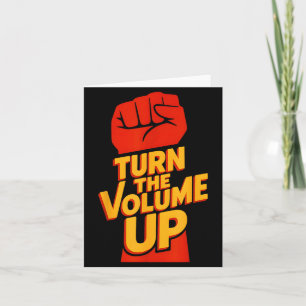 Vintage Turn The Volume Up Für Männer Frauen Karte
