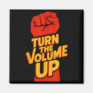 Vintage Turn The Volume Up Für Männer Frauen Magnet