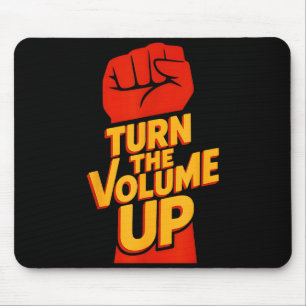Vintage Turn The Volume Up Für Männer Frauen Mousepad