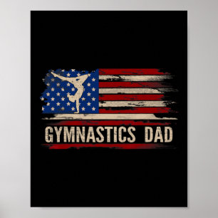Vintage-Turnvater American Usa-Flagge Sport Gi Poster