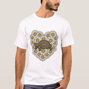 Vintage-Turtle-Blumen-Herz-Vektordesign_1 T-Shirt