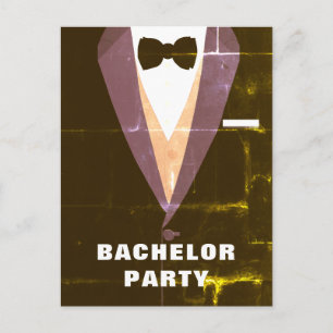 Vintage Tuxedo Bachelor Party Einladung