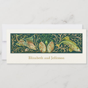 Vintage Twin Fishing - Modern Wedding Einladung