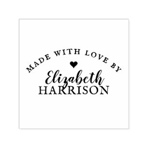 Vintage Typografie aus Liebe Personalisiert Permastempel