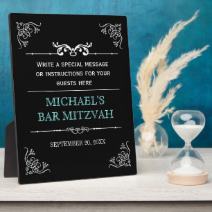 Vintage Typografie Bar/Bat Mitzvah Plaque Fotoplatte