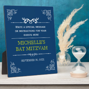 Vintage-Typografie Bar/Bat-Mizwa-Schild Fotoplatte