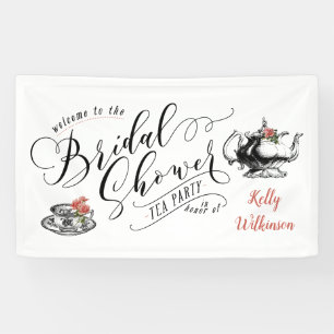 Vintage Typografie Brautparty Tee Party Banner