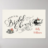 Vintage Typografie Brautparty Tee Party