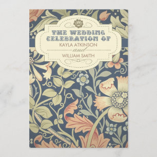 Vintage Typografie farbenfrohe Hochzeitseinladunge Einladung