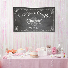 Vintage Typografie-Hochzeit auf der Tafel Banner