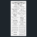 Vintage Typografie-Hochzeitsprogramme Programm<br><div class="desc">Vintage rustikale Typografie Stil Hochzeitsprogramme mit schwarzer Schrift auf weißem Hintergrund. Der Wortlaut ist in einem Schriftstil abgedruckt. Die Hochzeitsfeier ist auf der Vorderseite und die Reihenfolge der Zeremonie ist auf der Rückseite. Zimmer für "In Erinnerung an" für Großeltern, die weitergegeben haben, und auch Raum für Dankeschön an die Braut...</div>