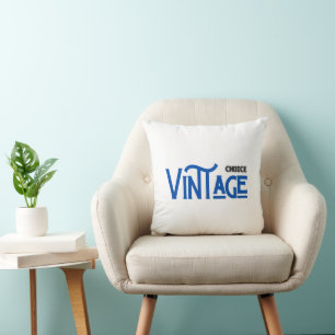 Vintage Typografie Kissen