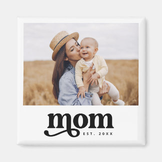 Vintage Typografie-Mama im Retro-Stil etabliert Magnet