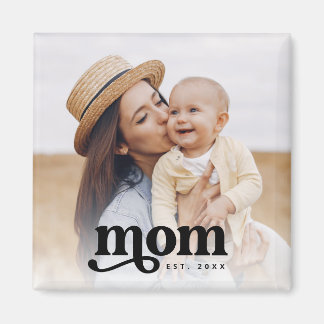 Vintage Typografie-Mama im Retro-Stil etabliert Magnet