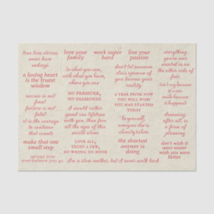 Vintage Typografie Motivierend Zitate Rosa Seidenpapier
