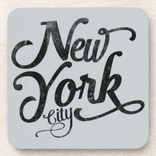 Vintage Typografie New York City Getränkeuntersetzer