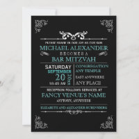 Vintage Typografie Poster Bar-Bat Mitzvah