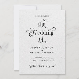 Vintage Typografie - QR-Code Hochzeit von Grey Kra Einladung