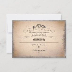 vintage-typografie RSVP Karte