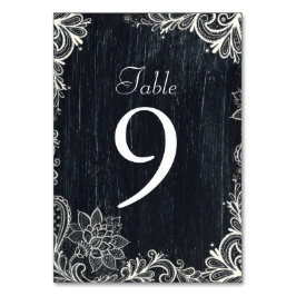 Vintage Typografie rustikale Hochzeitskalkpappe Tischnummer