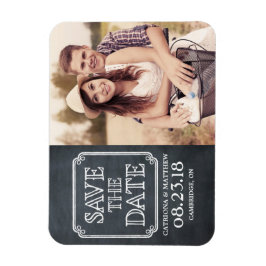 Vintage Typografie-Schalttafel Speichern Sie das D Magnet